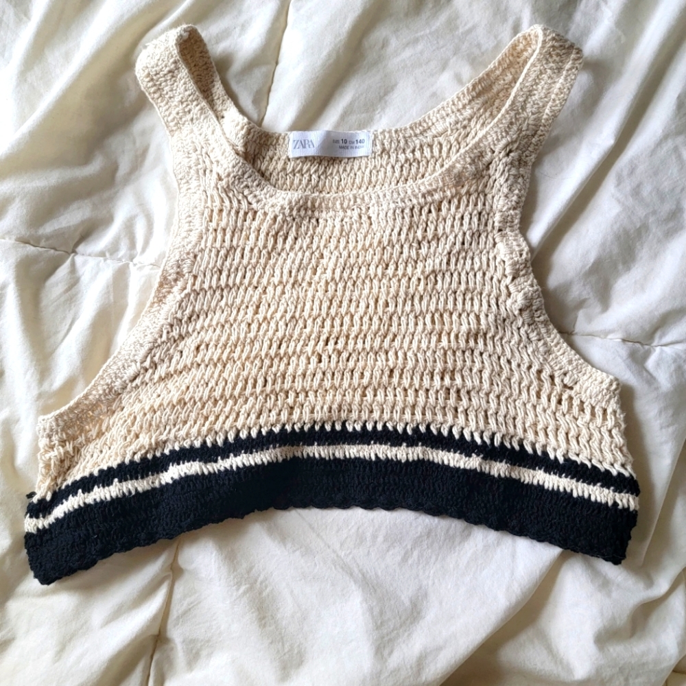 Zara crochet crop top bralette
